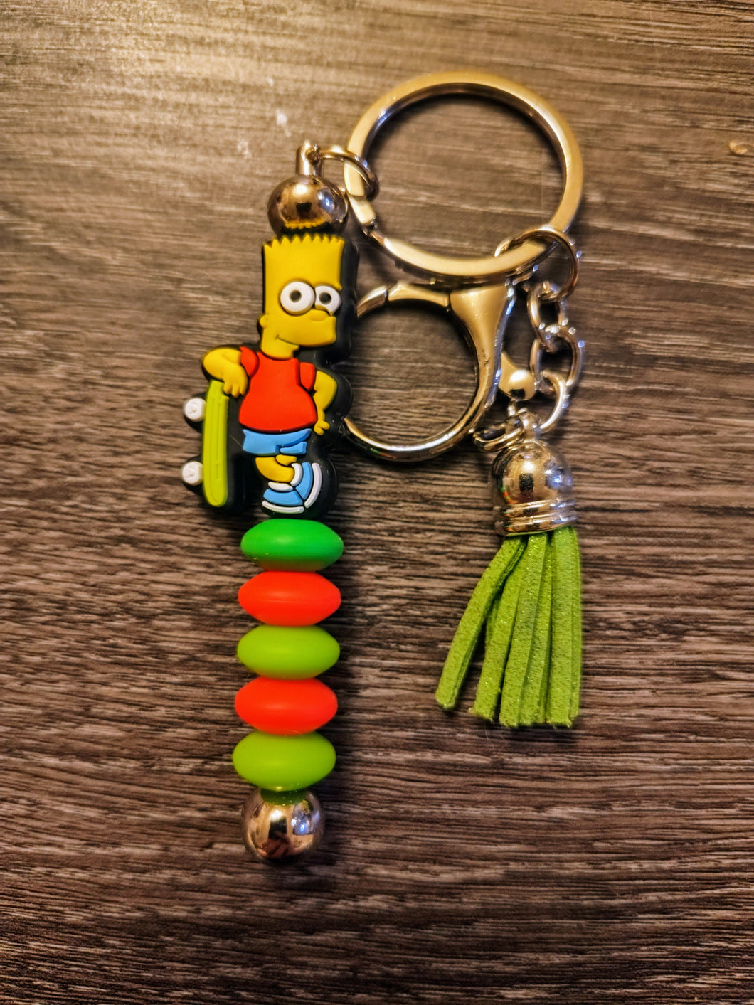 Bart Beaded Keychain