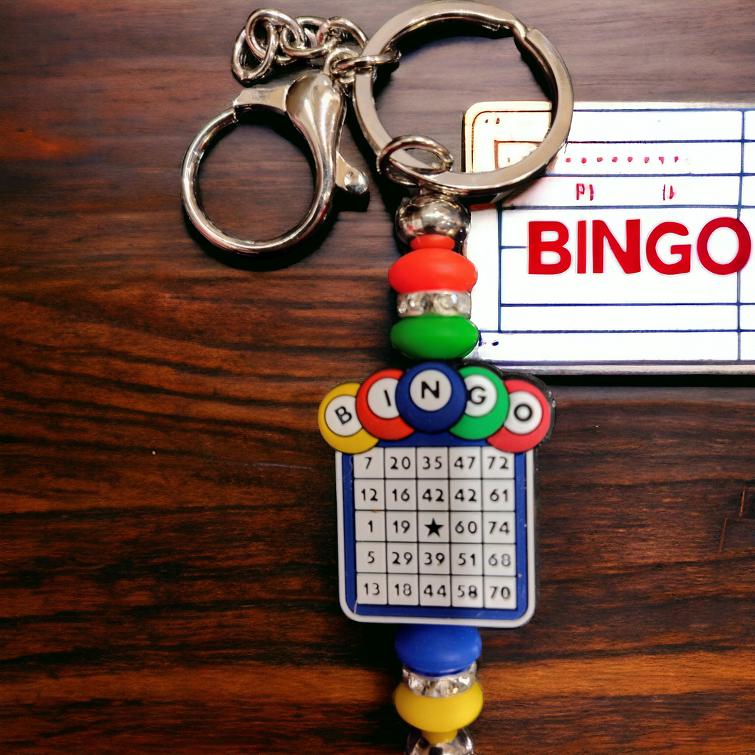 Bingo Beaded Keychain