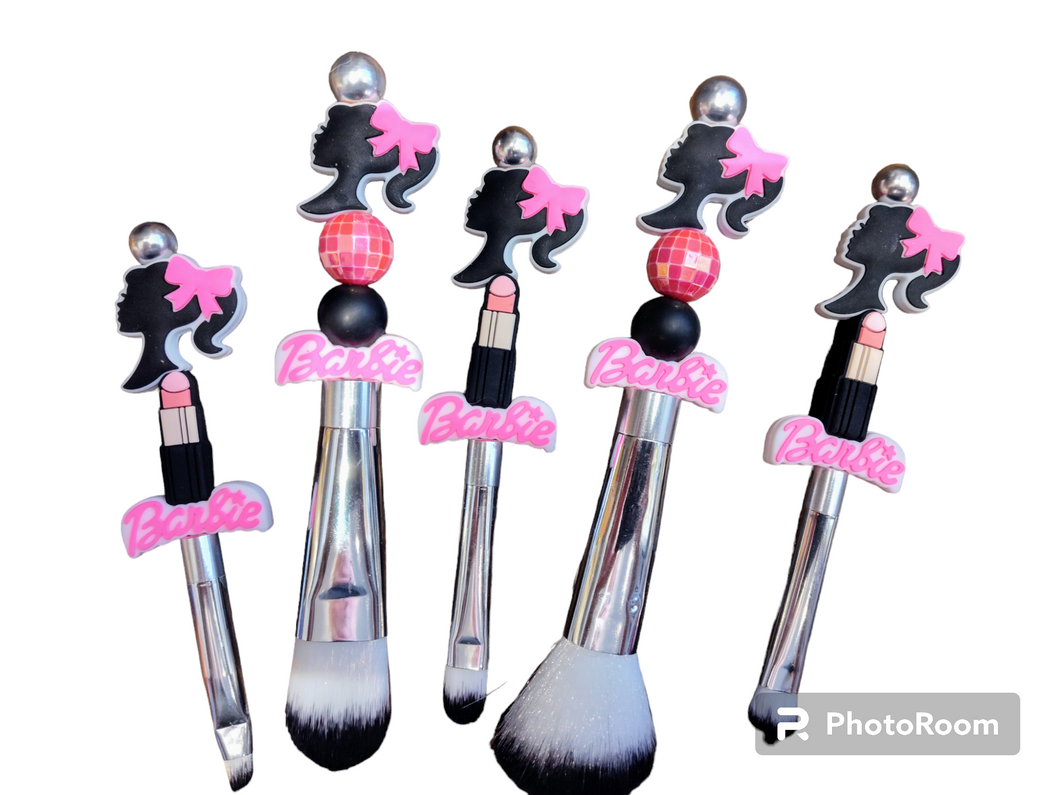 Beaded Barbie Makeup Brushes