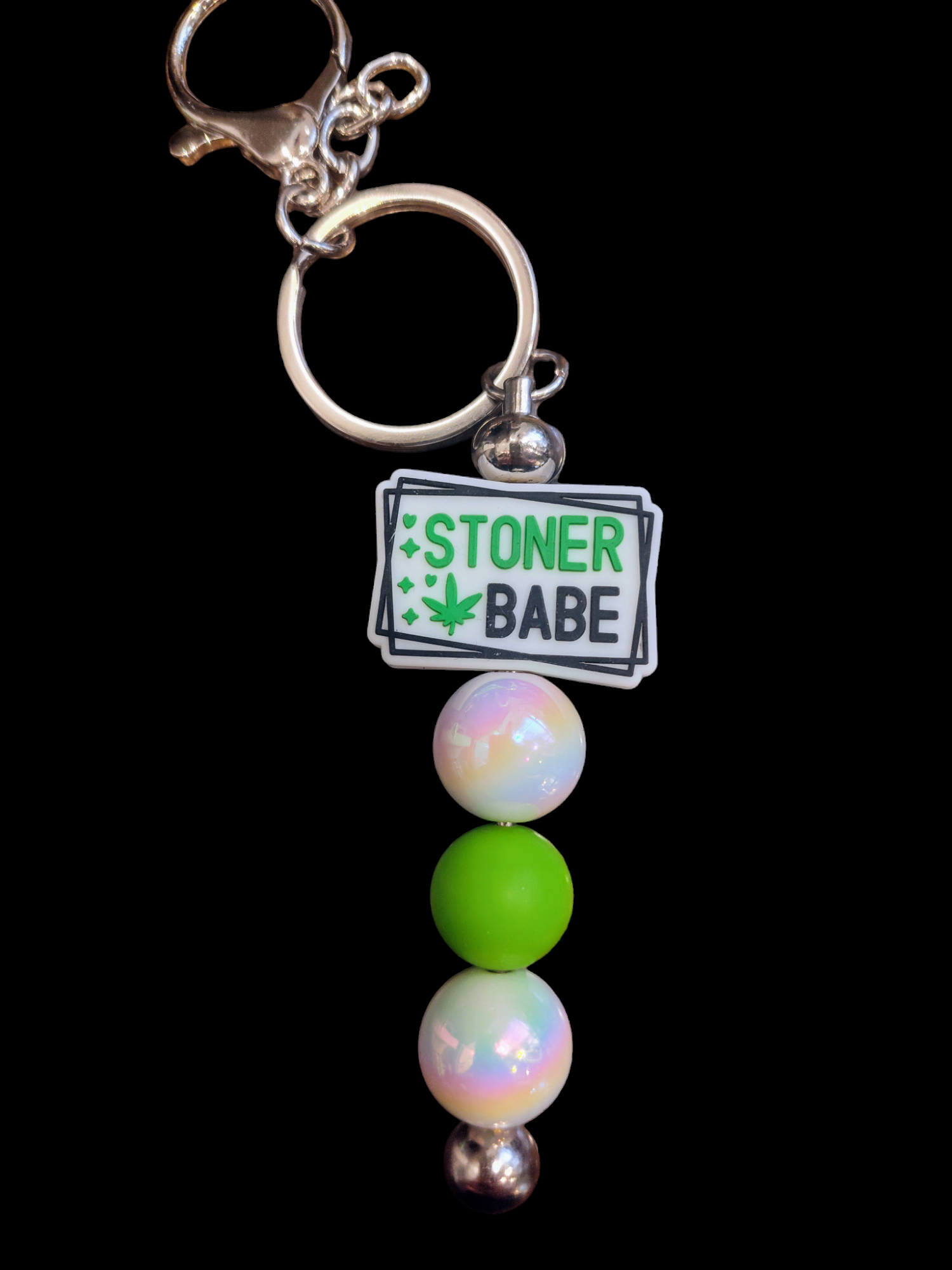 Stoner Babe Beaded Keychain – birdiesmakingscents