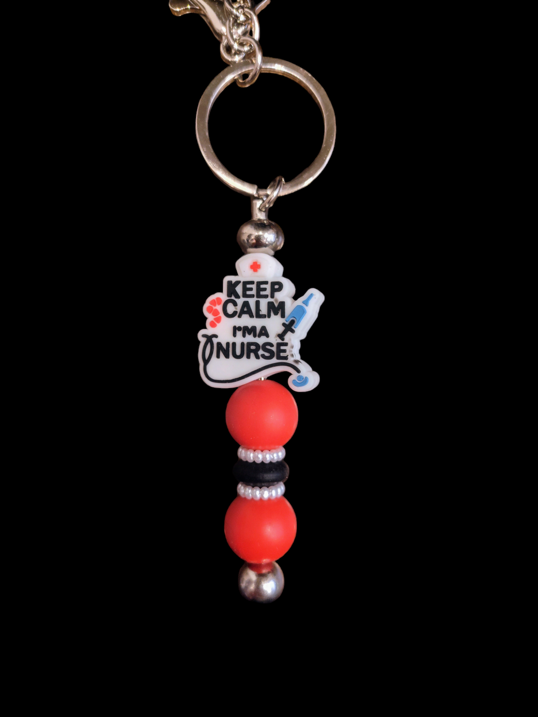 Nurse Beaded Keychain