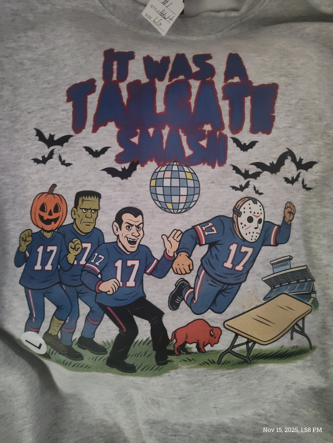 **SALE $21.00** ALREADY MADE Sweatshirt It Was A TAILGATE SMASH