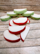 Load image into Gallery viewer, apple slices, food shape, apple, wax melts, wax tarts, soy blended wax
