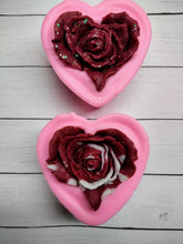 Load image into Gallery viewer, Wax Melt, Wax Tart, Soy Blended Wax, Heart, Rose, Valentine's Day
